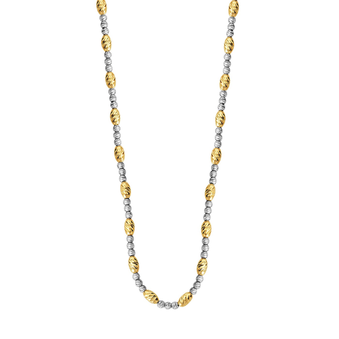D/c Yellow/White Bead Necklace