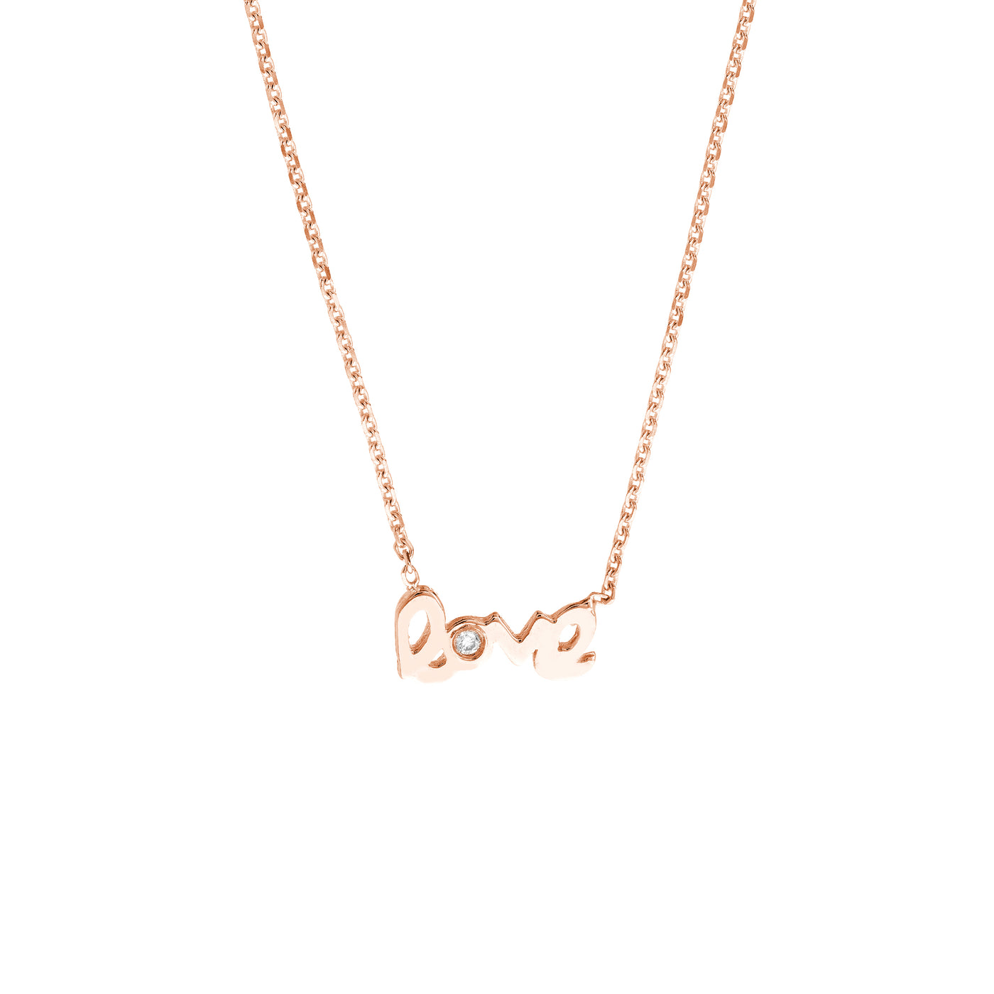 Mini Love Necklace with 1pt Diamond