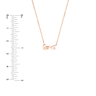 Mini Love Necklace with 1pt Diamond