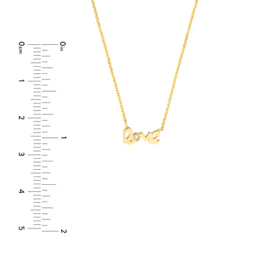 Mini Love Necklace with 1pt Diamond