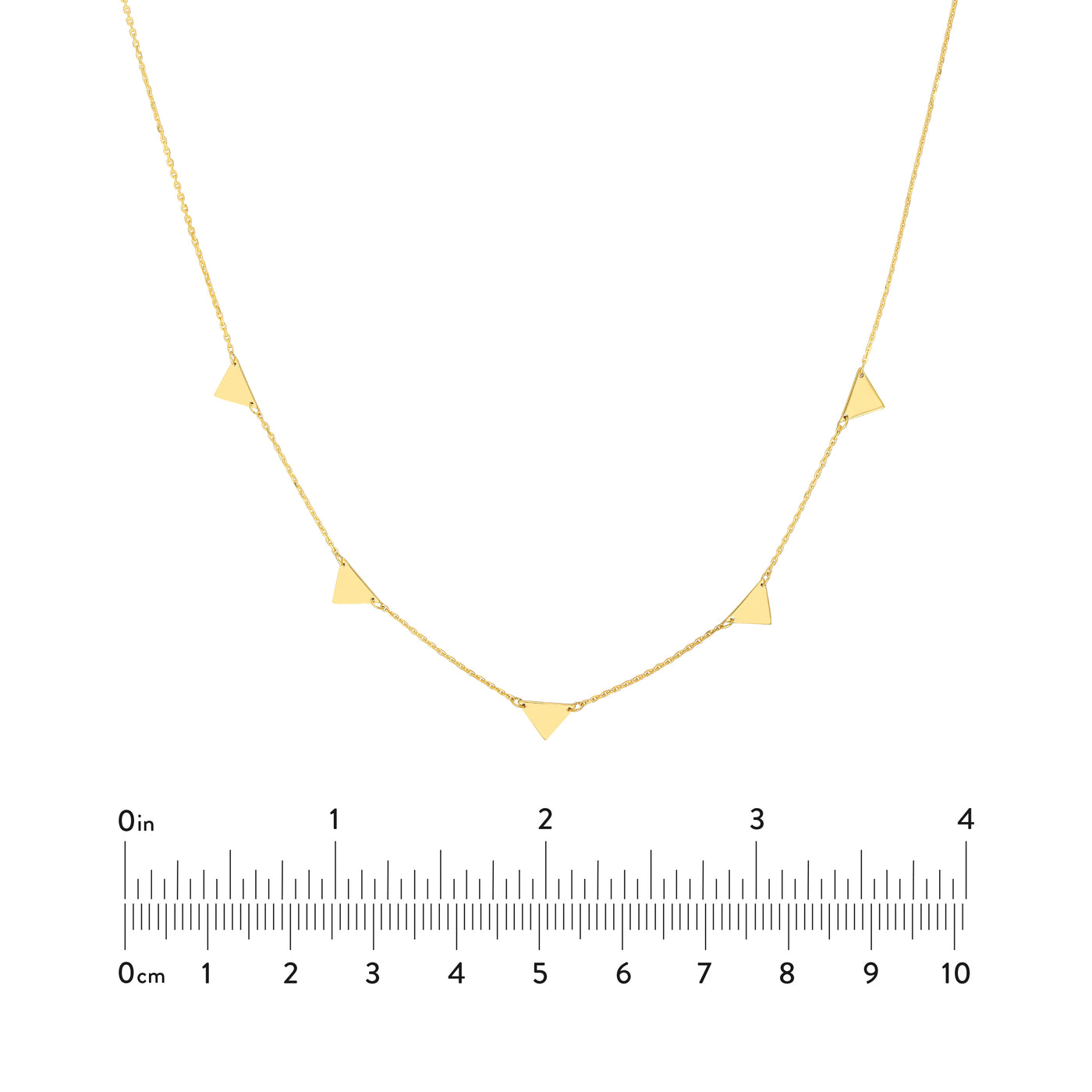 Mini Inverted Triangles Adjustable Necklace