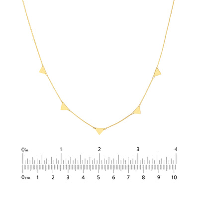 Mini Inverted Triangles Adjustable Necklace