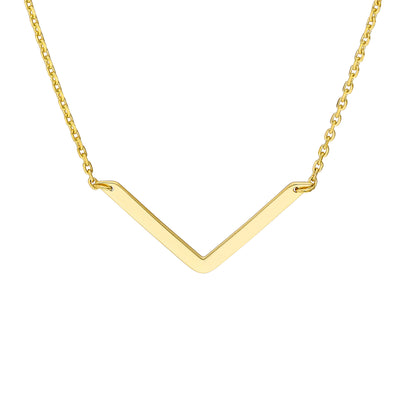 V on Chain Drop Adjustable Necklace