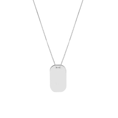 Engravable Dog Tag Adj. Necklace