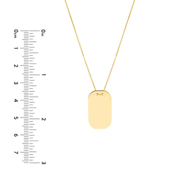 Engravable Dog Tag Adj. Necklace