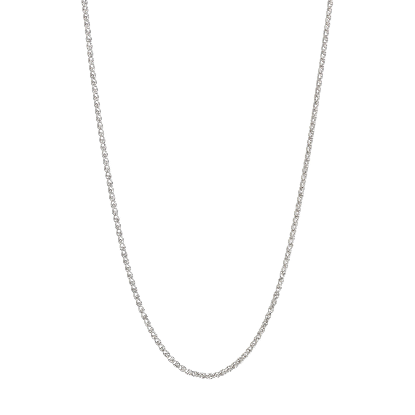 Sterling Silver 1.25mm Adjustable Wheat Chain