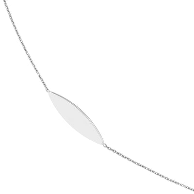 Sterling Silver Marquise Station Long Necklace