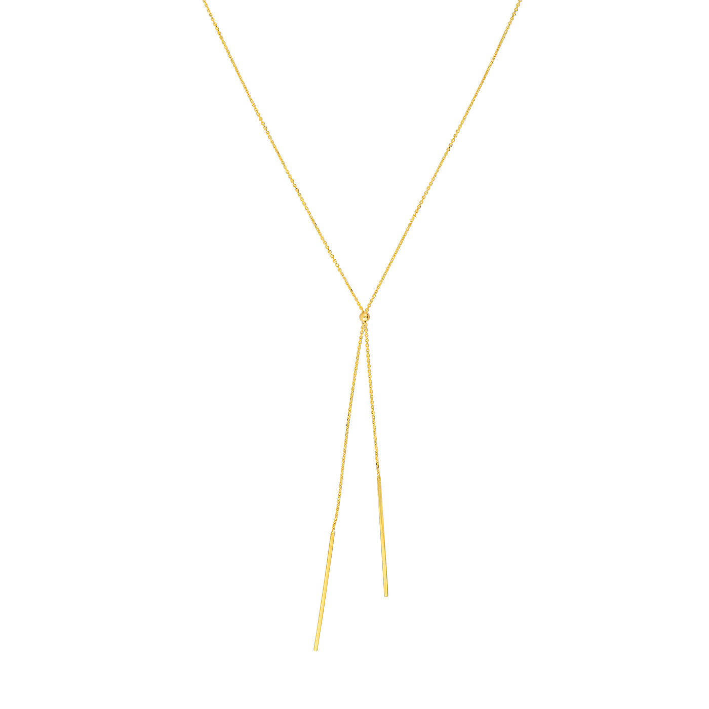 Double Staple Bar Lariat Necklace