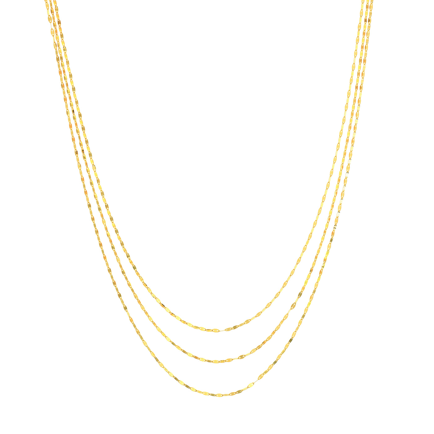 Hammered Mariner Chain Layered Necklace