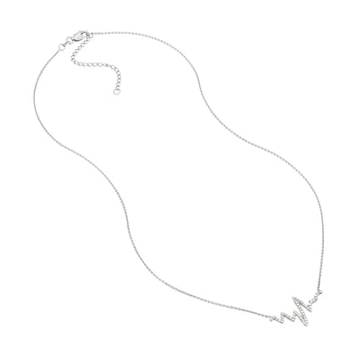 CZ Heartbeat Adjustable Necklace