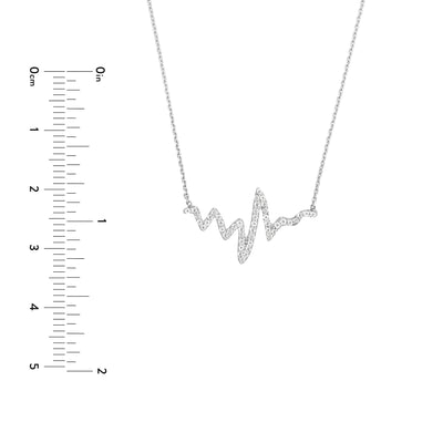 CZ Heartbeat Adjustable Necklace