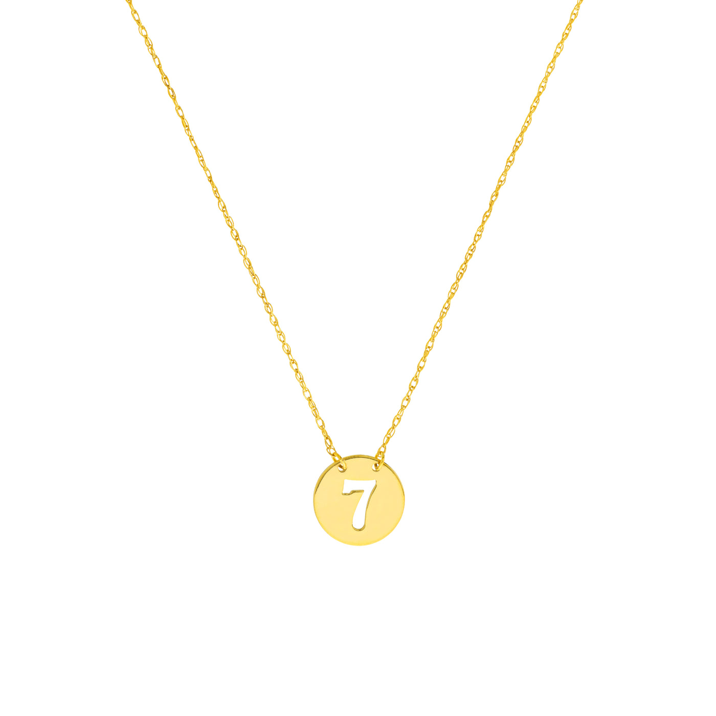 So You Cutout No.7 Mini Disc Necklace