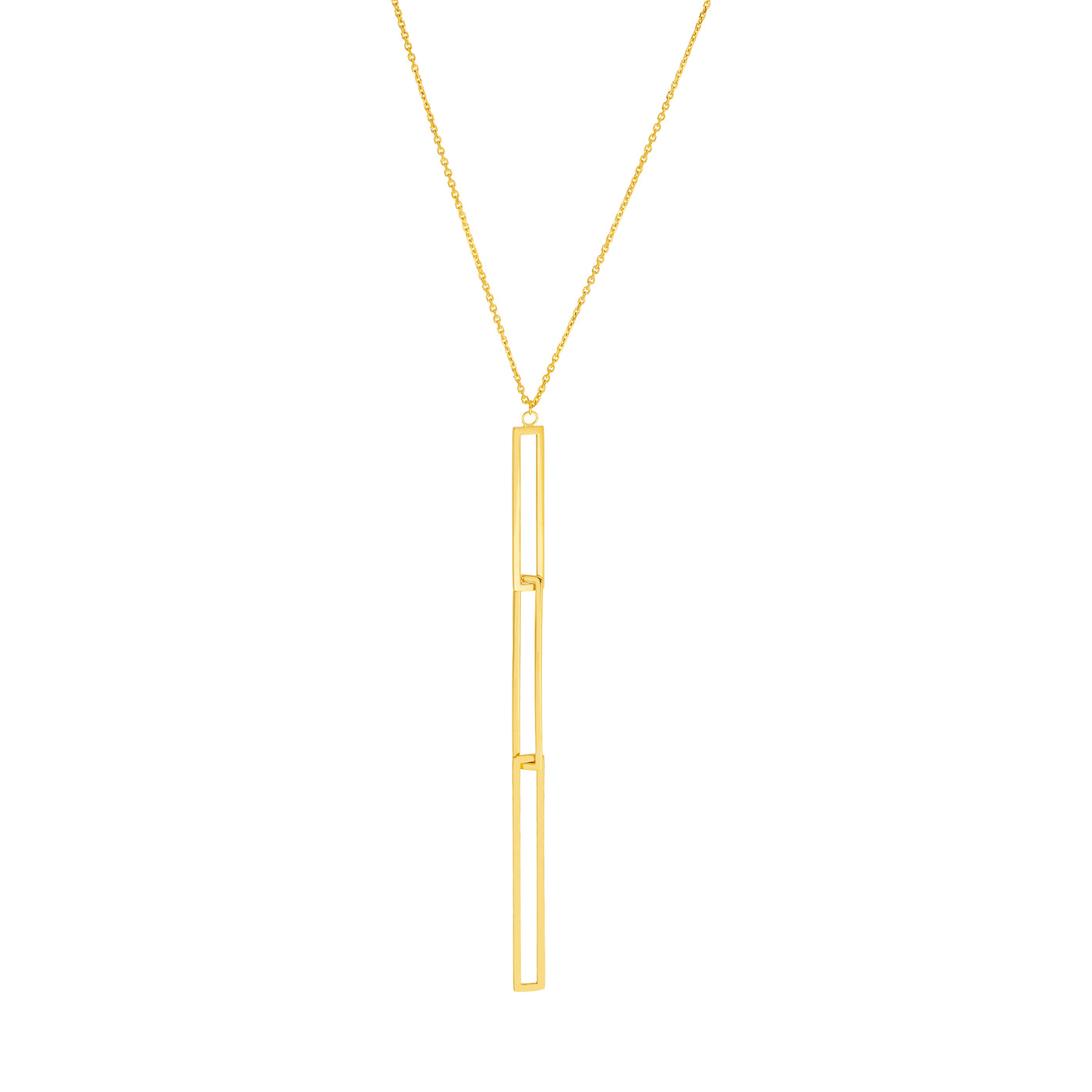 Interlocking Open Rectangles Necklace