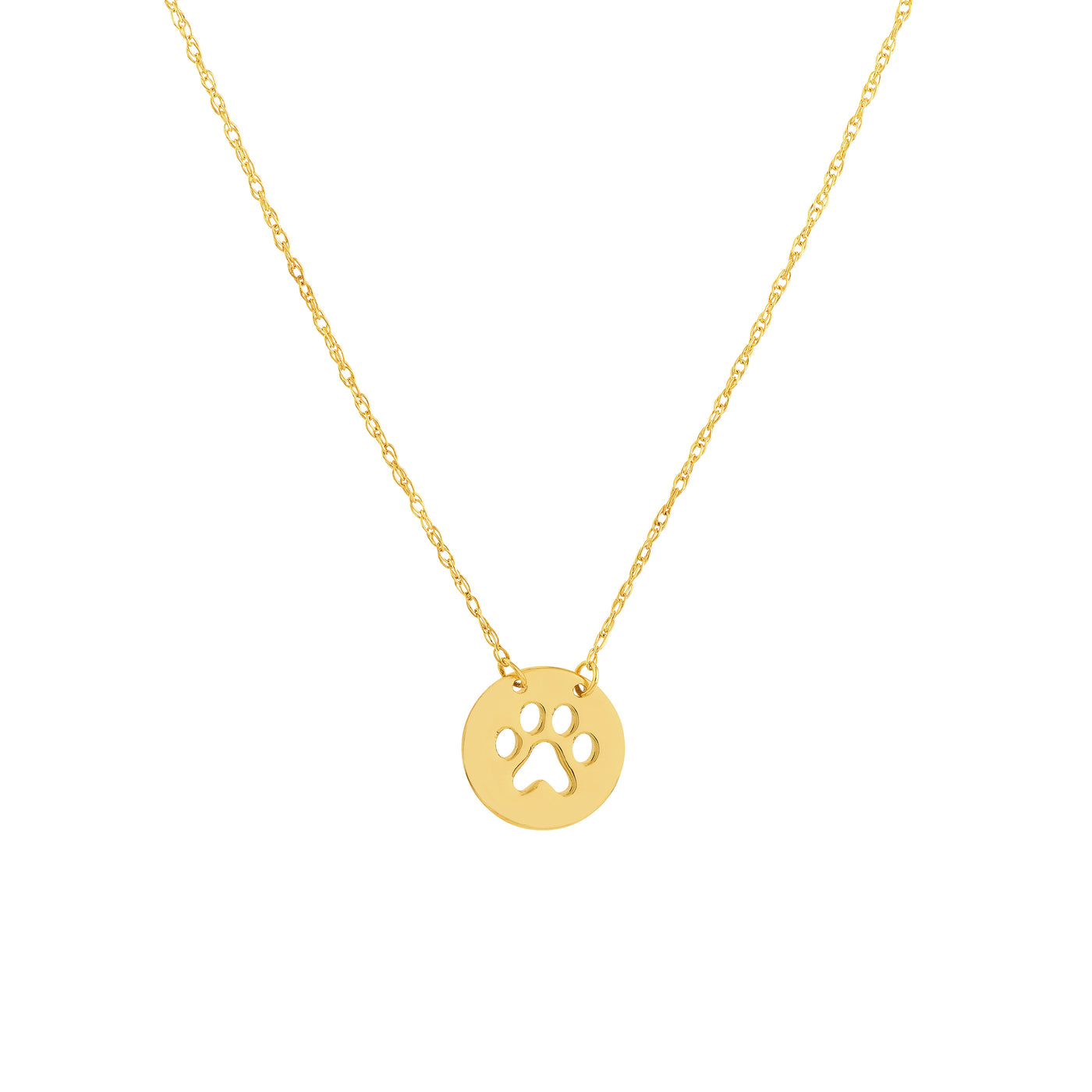 So You Cutout Paw Mini Disc Adj Necklace