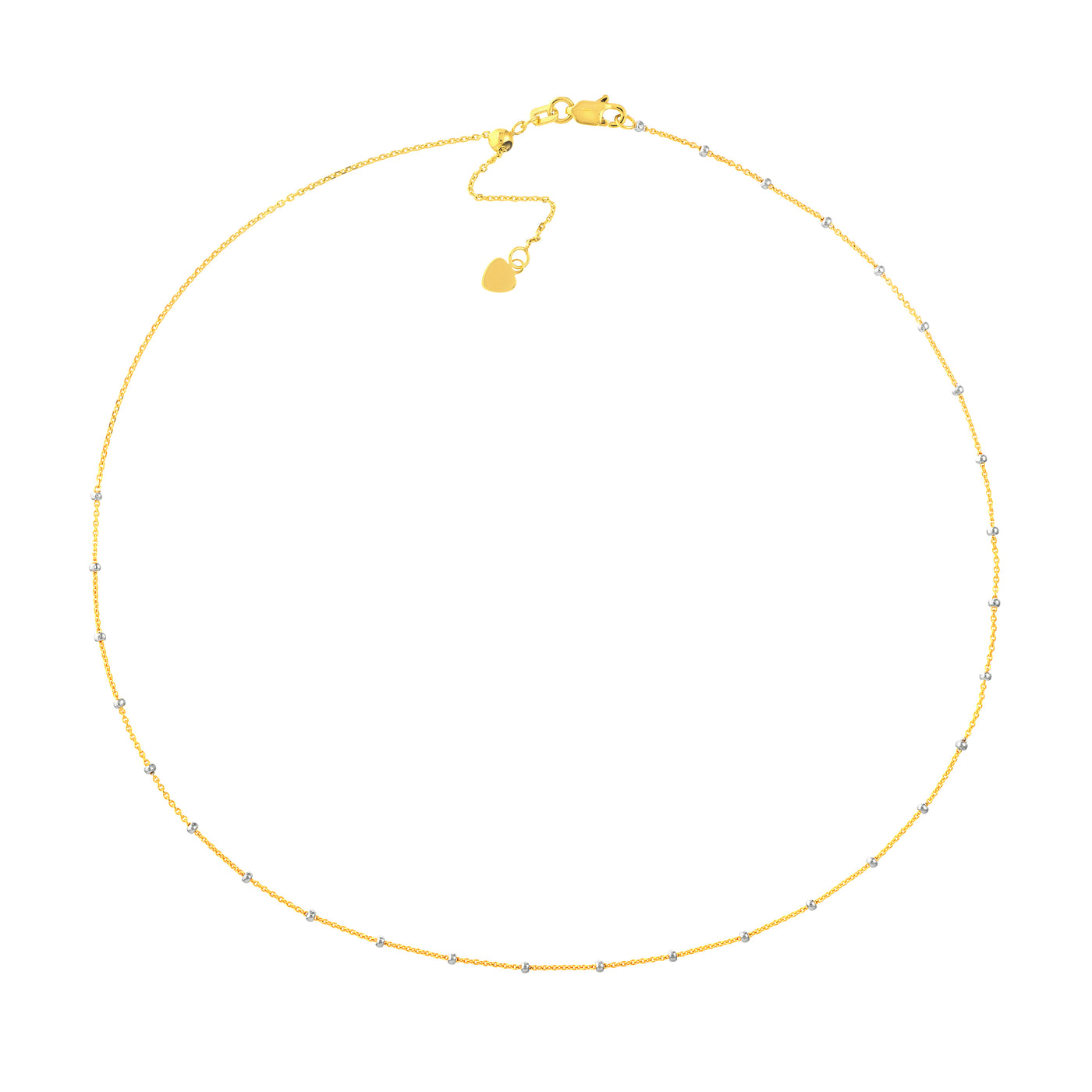Two-Tone Saturn Chain Adjustable Choker