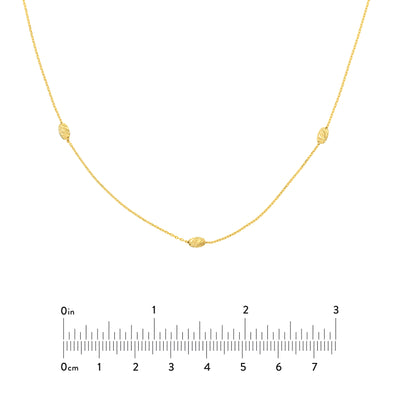 Moon Cut Bead Stations Adjustable Necklace