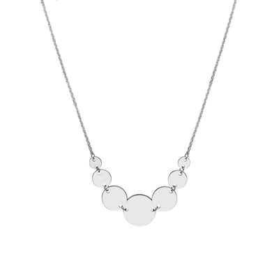 Graduated Disc Station Adjustable Necklace
