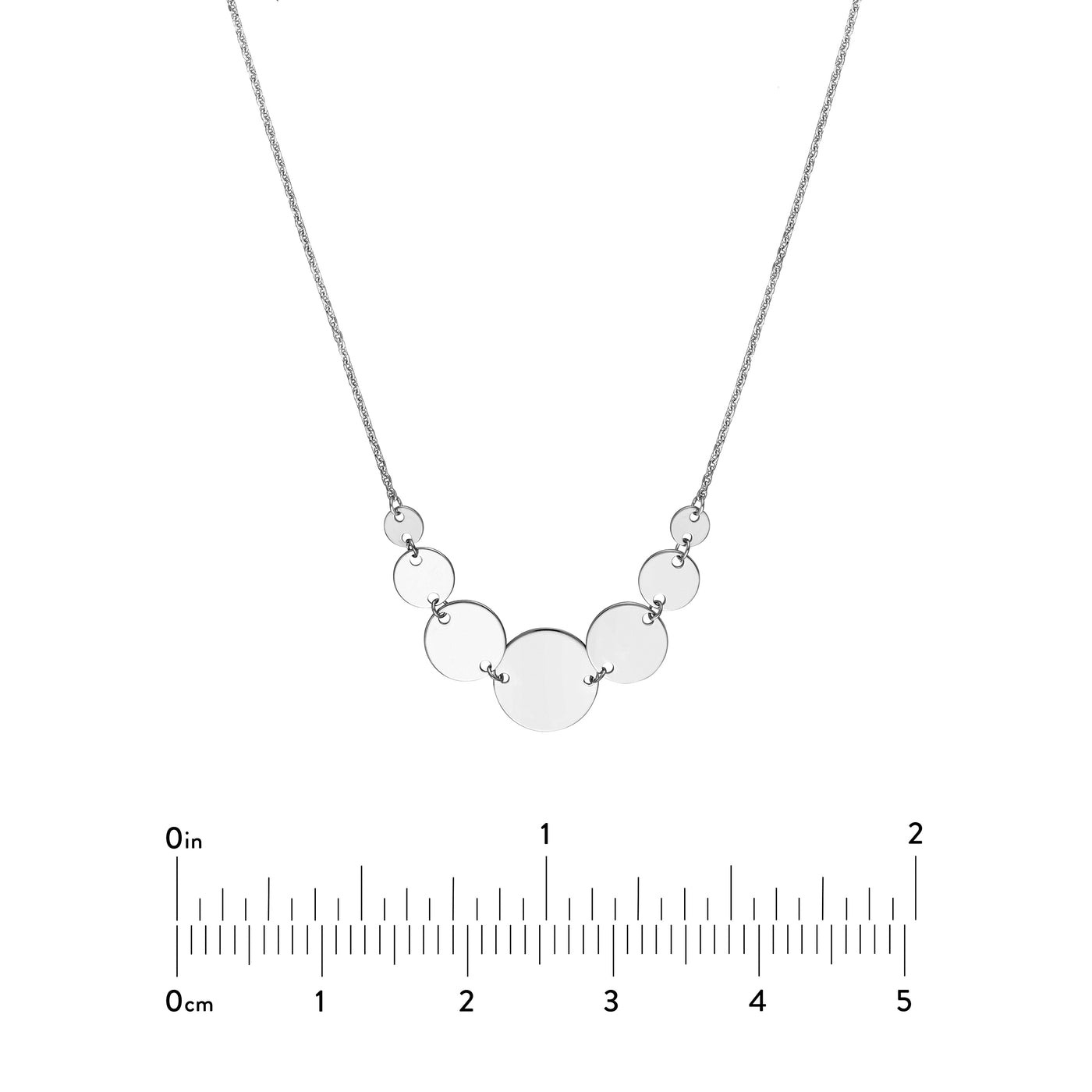 Graduated Disc Station Adjustable Necklace