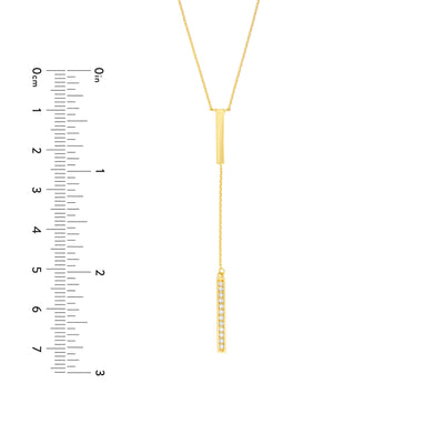 Diamond and Polished Bars Lariat Necklace