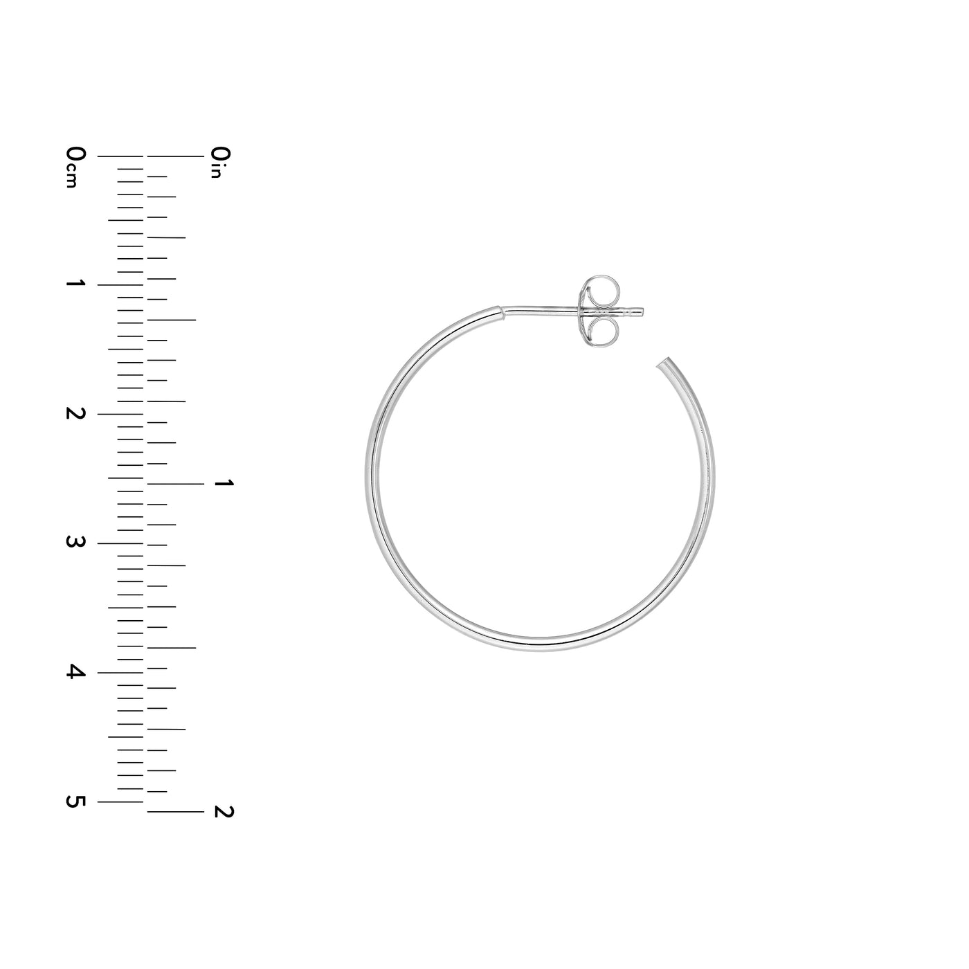 25mm x 1.2mm Hoop Post Earrings