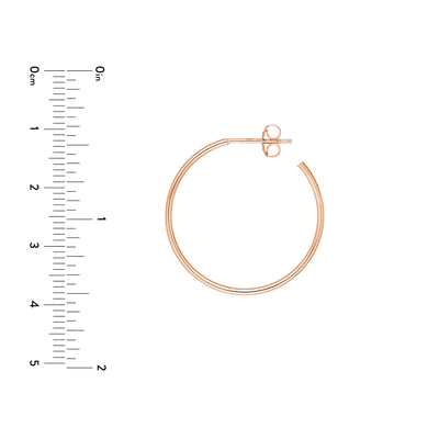 25mm x 1.2mm Hoop Post Earrings
