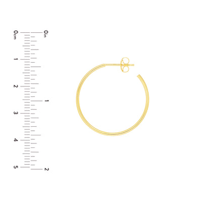 25mm x 1.2mm Hoop Post Earrings