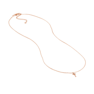 Diamond Mini Cross Adjustable Necklace