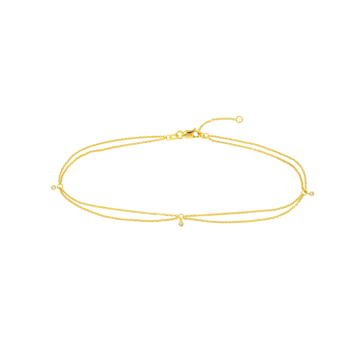 4pt Diamond Drape Anklet