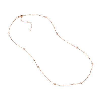 Diamond Bezels and Beads Necklace