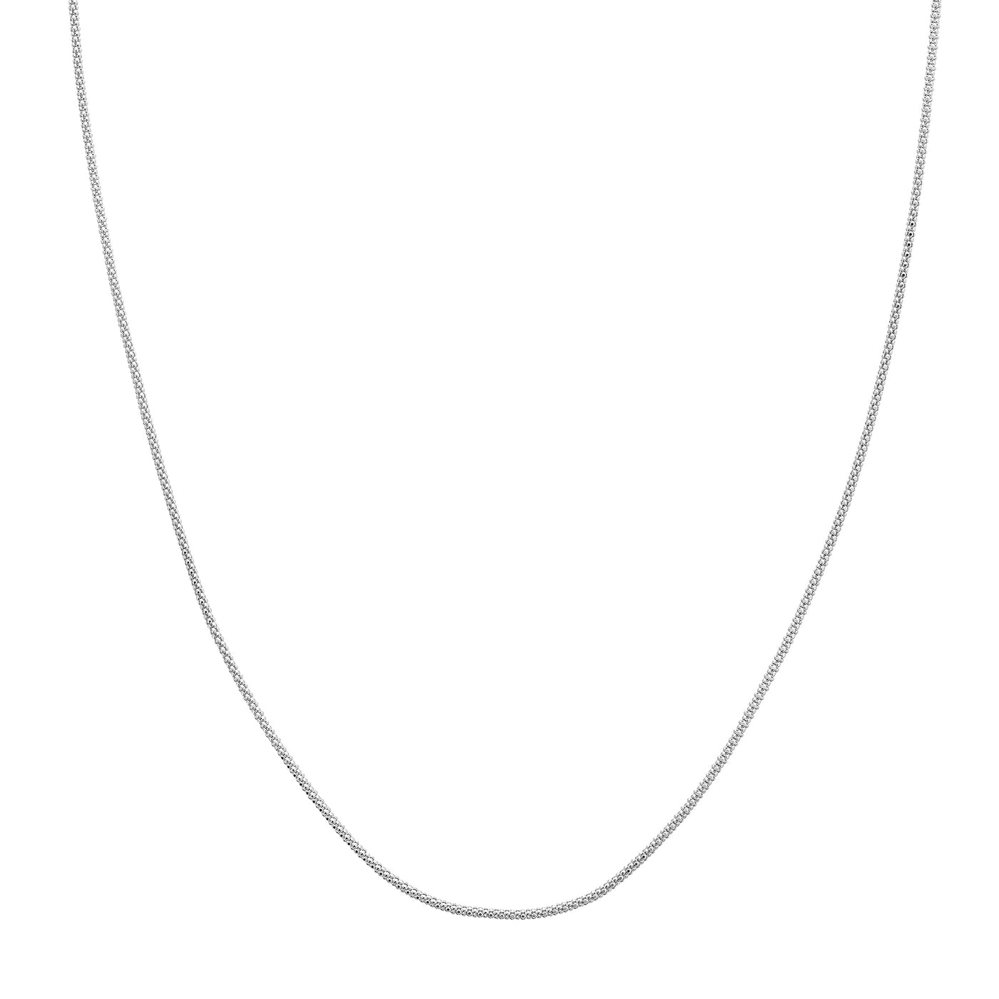 Adjustable Popcorn Chain Necklace with Slider Bead