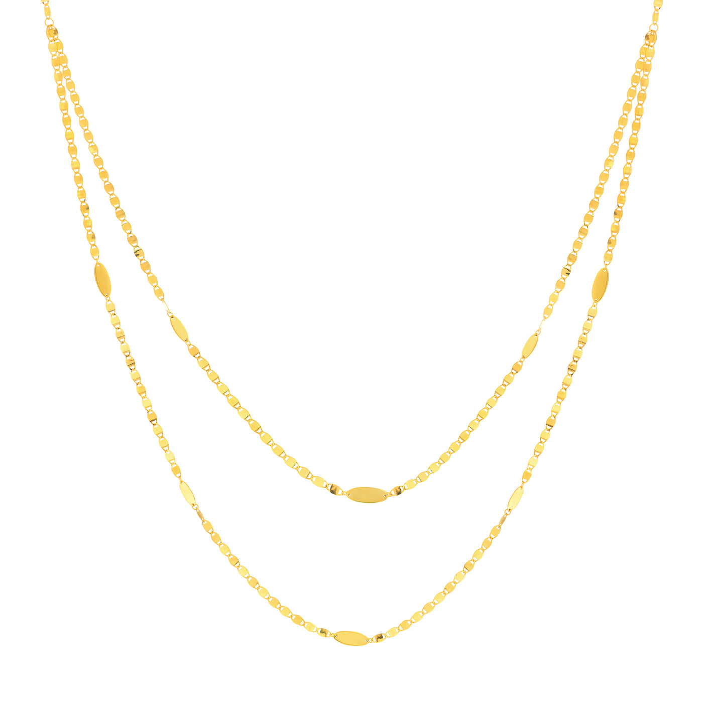 Valentino and Marquise Layered Duet Necklace