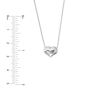 Puffy Heart Adjustable Necklace