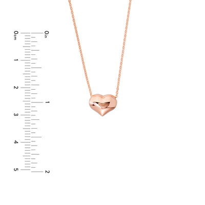 Puffy Heart Adjustable Necklace