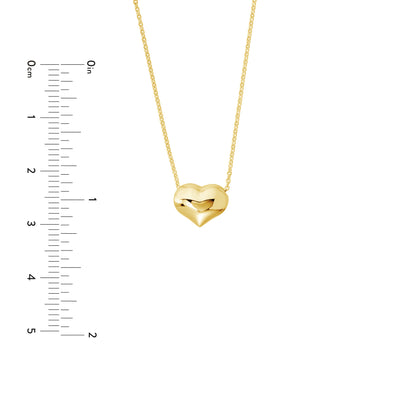 Puffy Heart Adjustable Necklace