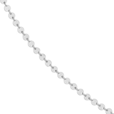 Sterling Silver Long All-Around Disc Necklace