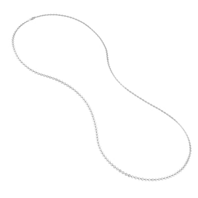 Sterling Silver Long All-Around Disc Necklace