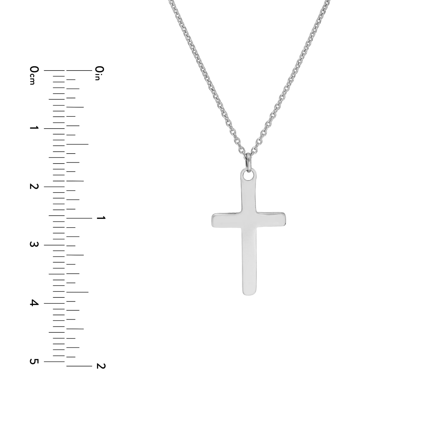 Curved Cross Adjustable Necklace
