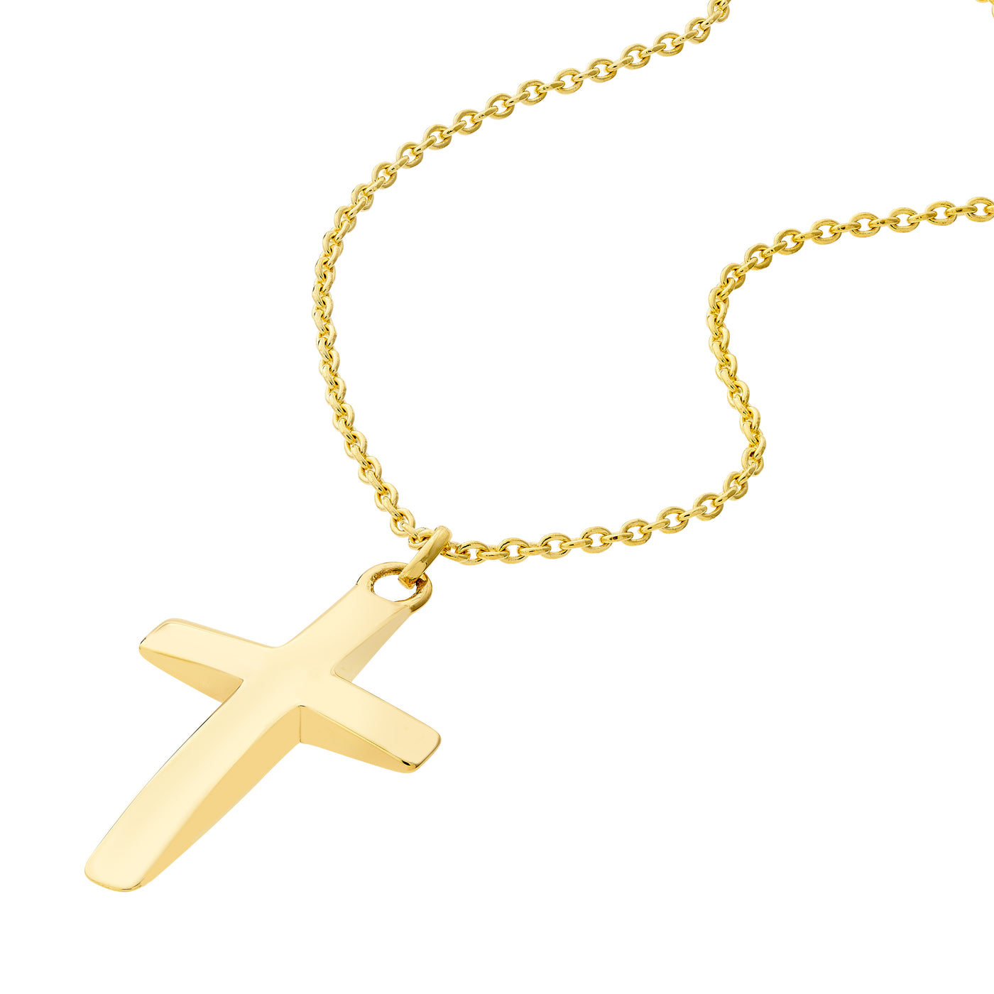 Curved Cross Adjustable Necklace