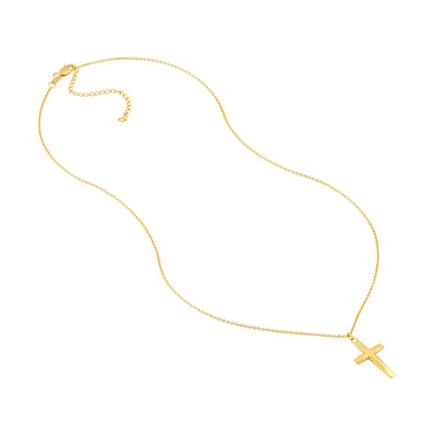 Curved Cross Adjustable Necklace