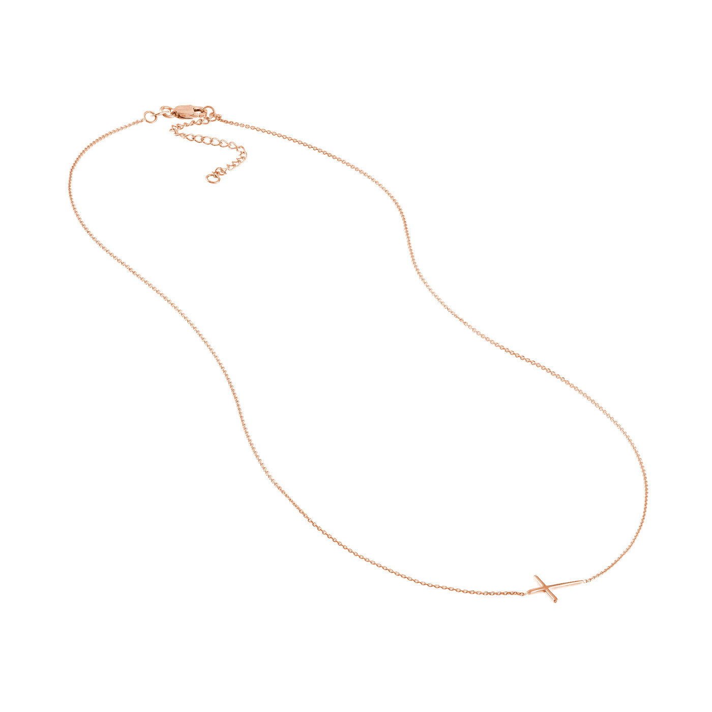 E2W Mini Cross Adj Necklace