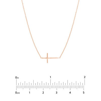 E2W Mini Cross Adj Necklace