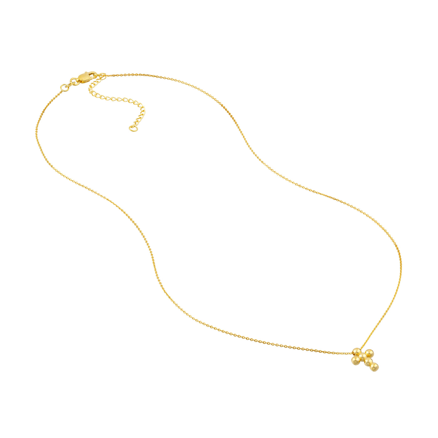Beaded Mini Cross Adjustable Necklace