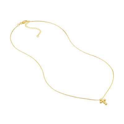 Beaded Mini Cross Adjustable Necklace