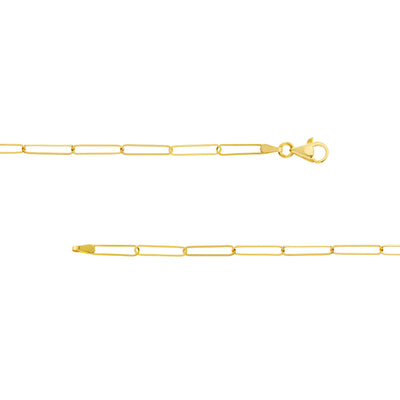 3.6mm Paper Clip Chain with Pear Lobster