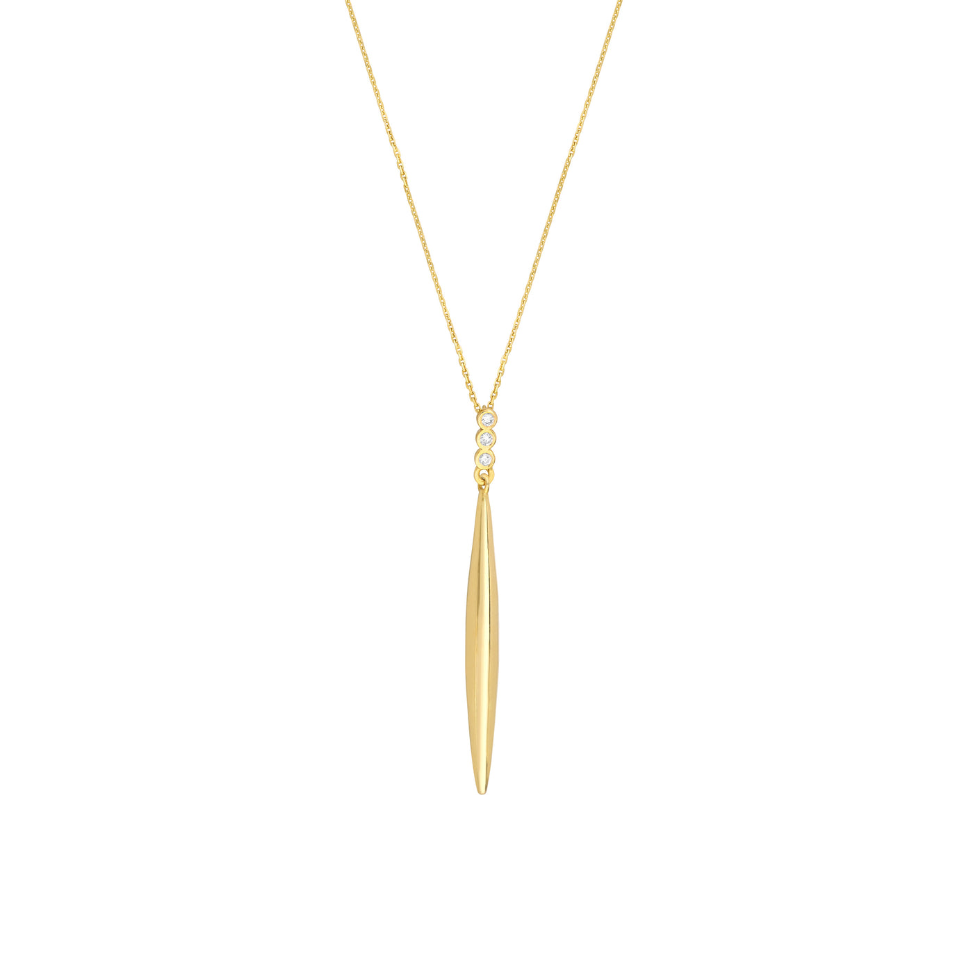 Diamond Trio Bombe Marquise Drop Necklace