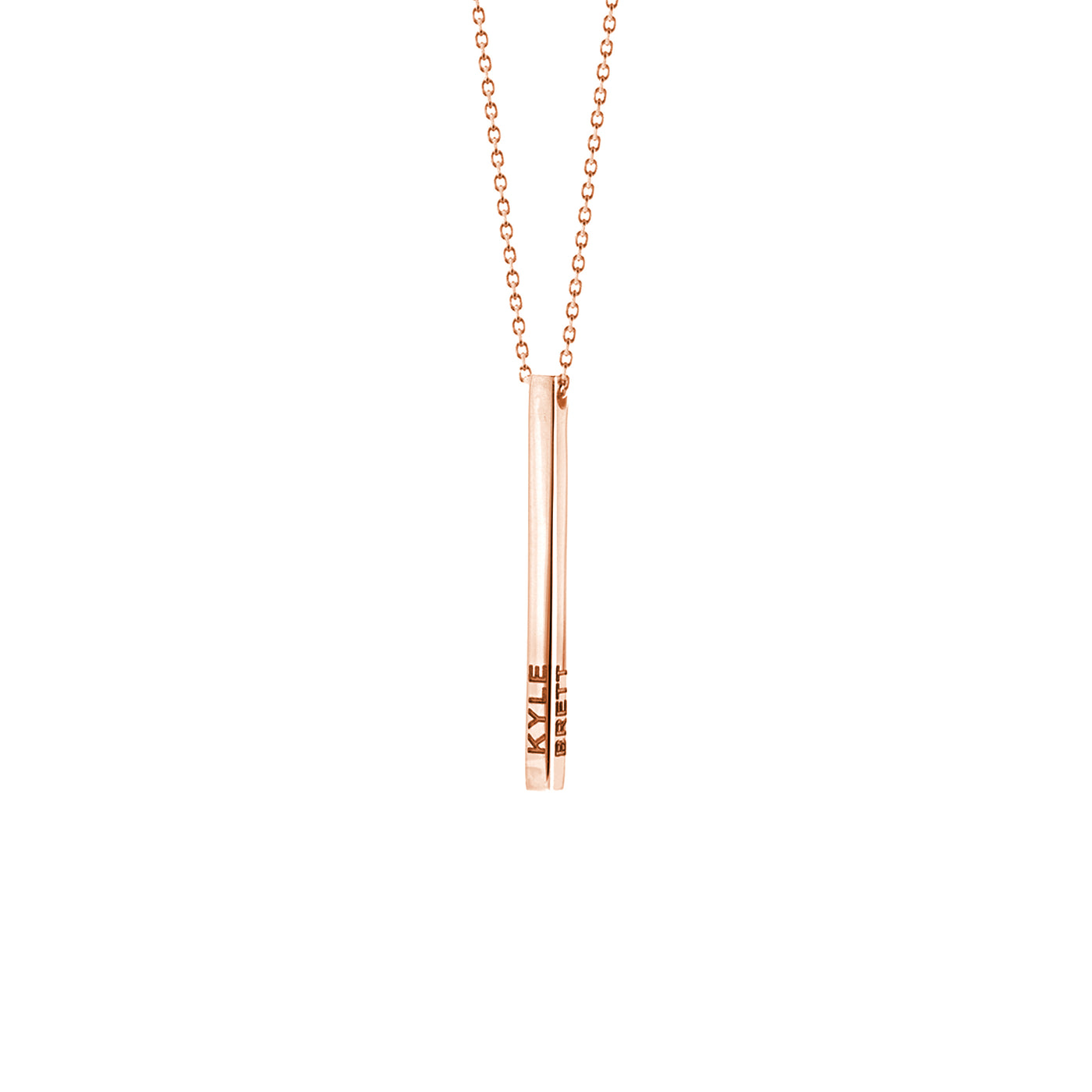 Engravable Cube Adjustable Necklace