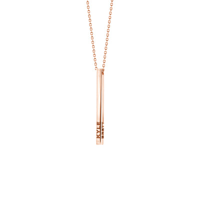 Engravable Cube Adjustable Necklace