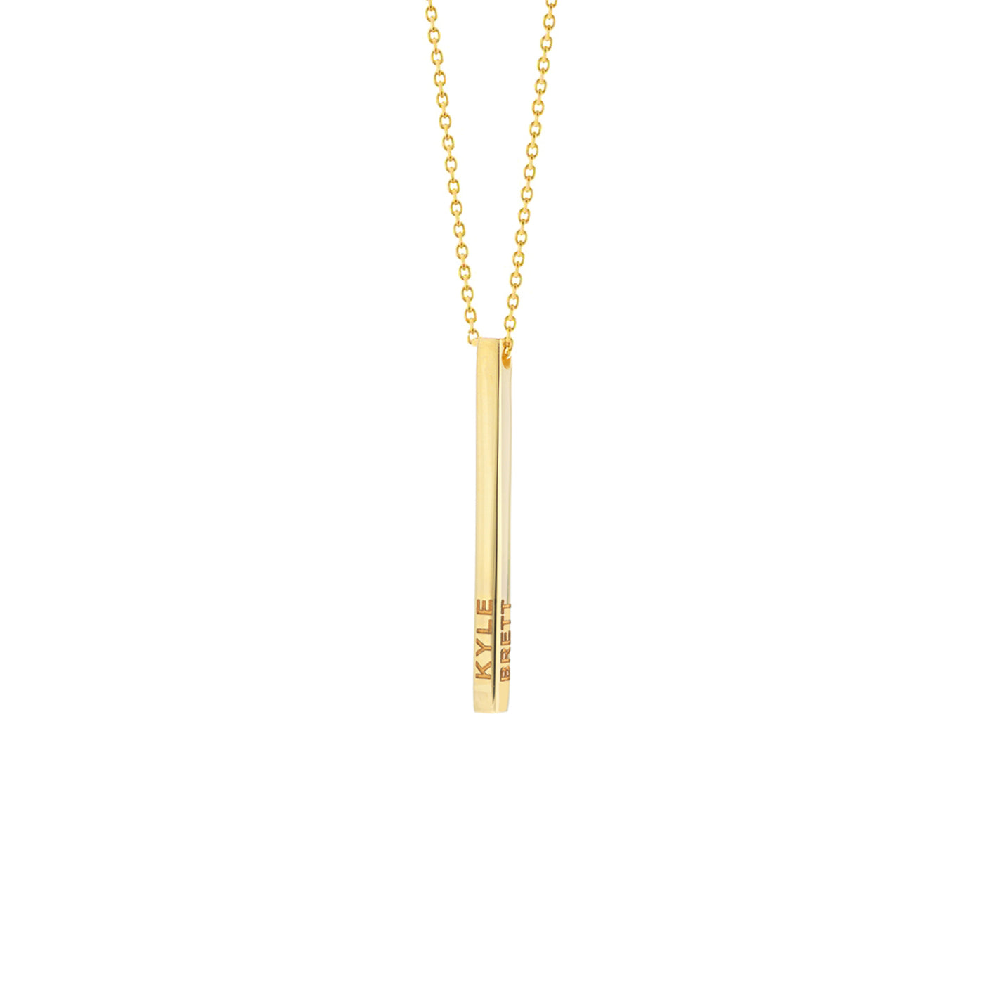 Engravable Cube Adjustable Necklace