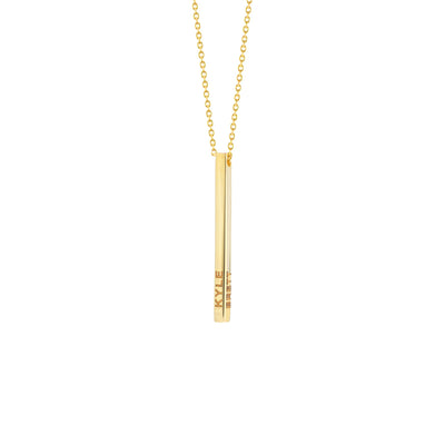 Engravable Cube Adjustable Necklace