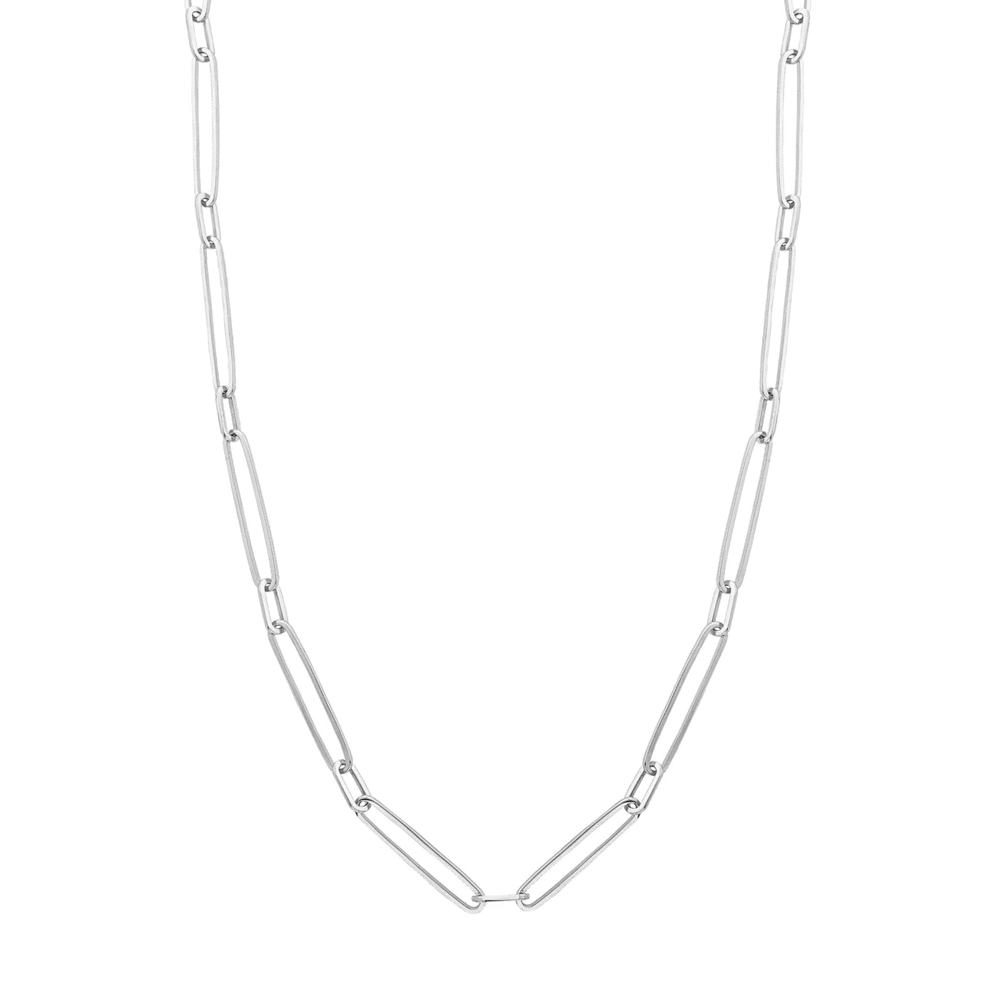 Alternating Length Long Link Chain Necklace